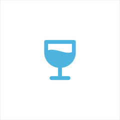 wine glass icon flat vector logo design trendy