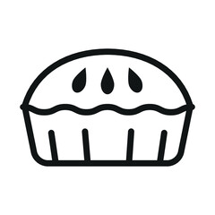 Pie icon,vector illustration. Flat design style. vector pie icon illustration isolated on White background, pie icon 