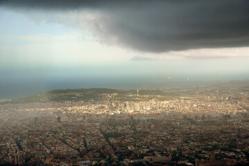 Aerial view on Barcelona