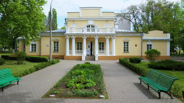 Hunting Lodge is town mansion, former summer residence of Count N.P. Rumyantsev, architectural monument of first half of XIX century. Museum of the history of the city of Gomel
