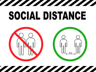 Social Distancing 1 Meter Infographic Icon. Gray icon Vector