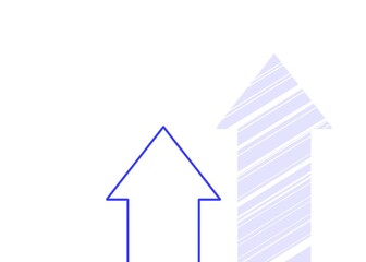 blue arrow up growth concept 