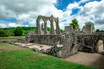 Ruins of Bayham Abbey, East Sussex, UK - church, chapter house and gatehouse