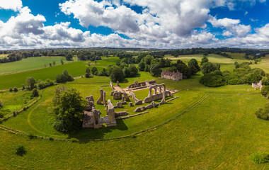 Ruins of Bayham Abbey, East Sussex, UK - church, chapter house and gatehouse