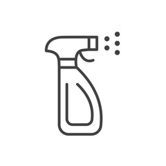 Clean spray. Outline icon. Vector illustration.