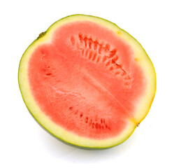 fresh half of watermelon isolated on white