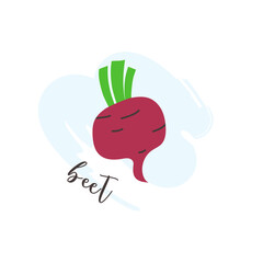 Beet root vegetable hand drawn isolated icon illustration.