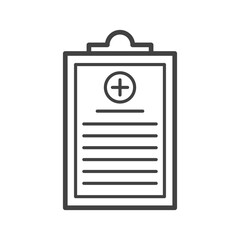 Medical report outline icon. Medicine and healthcare, medical support sign. Vector illustration.