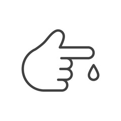 Blood test outline icon. Medicine and healthcare, medical support sign. Vector illustration.
