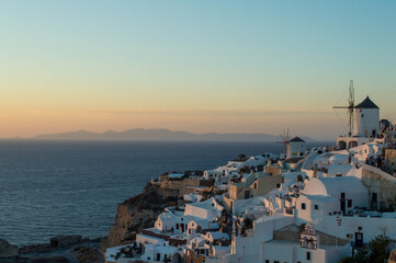 oia village at sunset