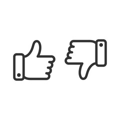 Like and Dislike button. Vector Illustration.
