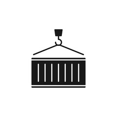 Shipping container icon vector illustration