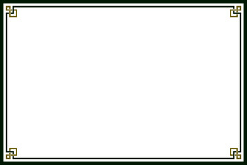 Celtic frame in green and yellow