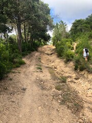 hiking in the mountains