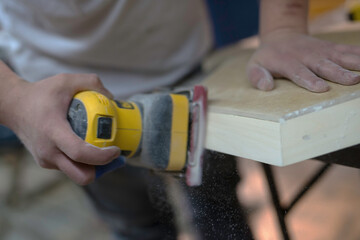 carpenter working on wood