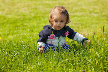 Baby on the grass