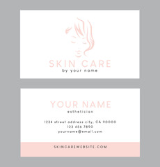 Skin Care business card template.