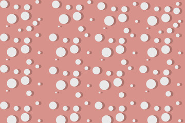 White circles on a beige background