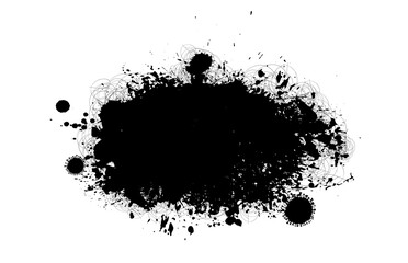Frame of blots. Grunge Design Element. Brush Strokes. Vector illustration