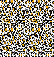 Seamless leopard pattern, animal print.