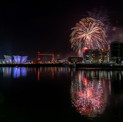 fireworks over the river