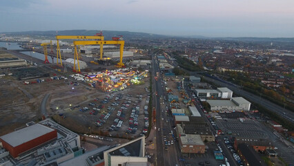 aerial view of the city