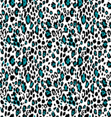 Seamless leopard pattern, animal print.