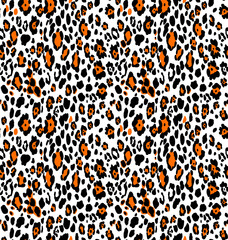 Seamless leopard pattern, animal print.