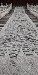 Yunlong Stone Dragon Carving in the Forbidden City Beijing China