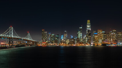 Naklejka na ściany i meble San Francisco skyline at night