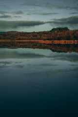 sunset over the lake