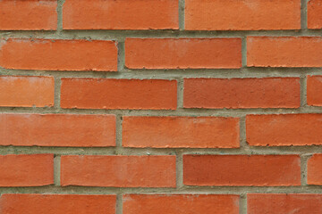 Red brick texture wall background. Horizontal photography.