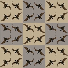 Ancient Wild Birds Cute Illustration, Cartoon Funny Character, Pattern Wallpaper 