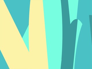 Beautiful of Colorful Art Blue and Yellow, Abstract Modern Shape. Image for Background or Wallpaper