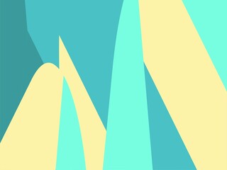 Beautiful of Colorful Art Blue and Yellow, Abstract Modern Shape. Image for Background or Wallpaper