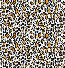 Seamless leopard pattern, animal print.