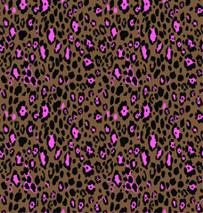 Seamless leopard pattern, animal print.