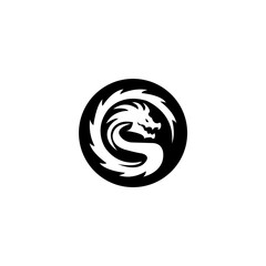 dragon logo template vector illustration