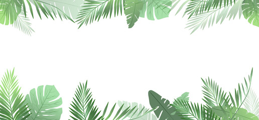 palm leaves vector background. 
leaf pattern design.