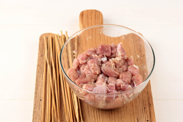 Preparing Lamb Satay