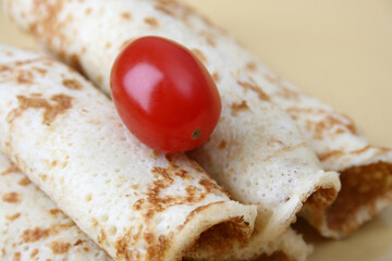 Pancakes and a Tomato