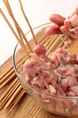 Preparing Lamb Satay