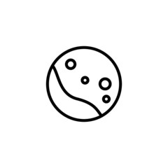 Rock landslide safety vector icon  in black line style icon, style isolated on white background