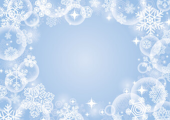冬 クリスマス素材 雪の結晶の背景イラスト Background Poster Backgrou Kinusara