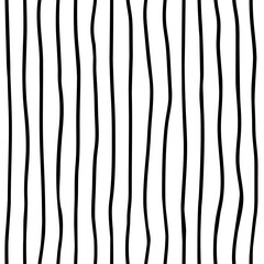 Hand drawn ink stripe texture. Vector abstract  lines background. Design seamless pattern with vertical stripes.