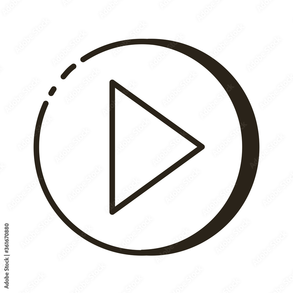 Poster arrow right direction button line style icon