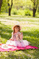 a girl poses in nature