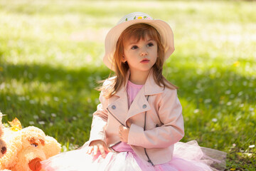a girl poses in nature