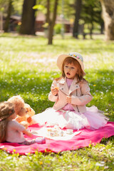 a girl poses in nature