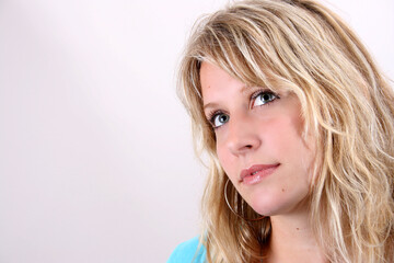 Naklejka premium Blond Model